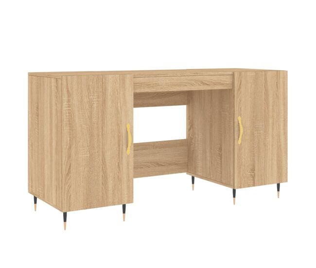 Escritorio - mesa de ordenador madera de ingeniería roble sonoma 140x50x75 cm