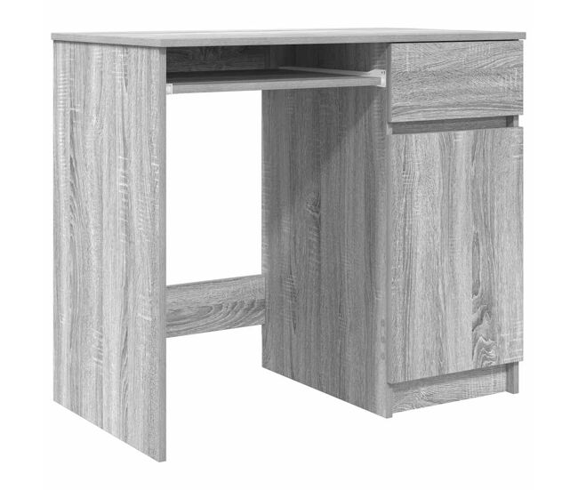 Escritorio - mesa de ordenador sonoma gris 86x49x76 cm madera de ingeniería