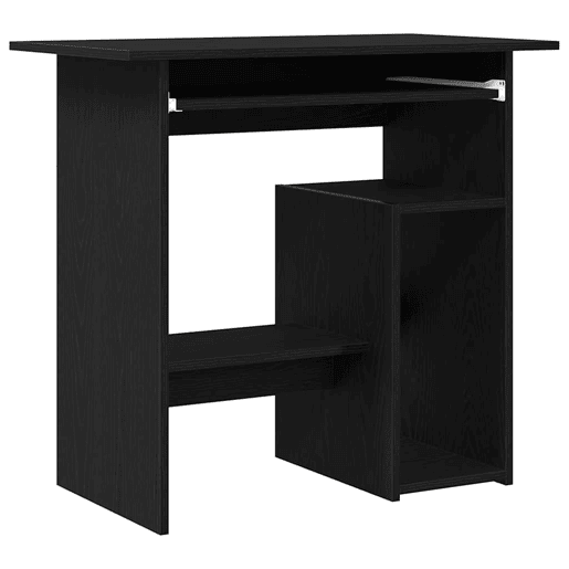 Secretária Escrivaninha de computador - 80x45x74 cm derivados de madeira carvalho preto