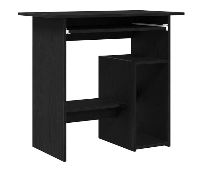 Escritorio - mesa de ordenador roble negro 80x45x74 cm madera de ingeniería