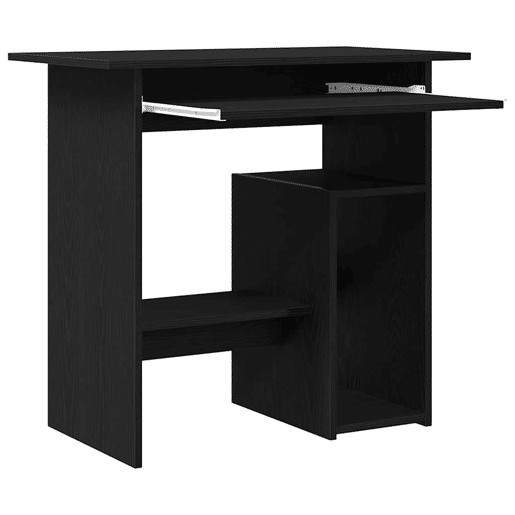 Secretária Escrivaninha de computador - 80x45x74 cm derivados de madeira carvalho preto