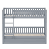 Cama infantil 90 * 200 cm - Sistema hidráulico de arrumação, robusta e duradoura, para crianças - Cinza