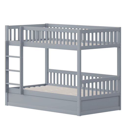 Cama infantil 90 * 200 cm - Sistema hidráulico de arrumação, robusta e duradoura, para crianças - Cinza