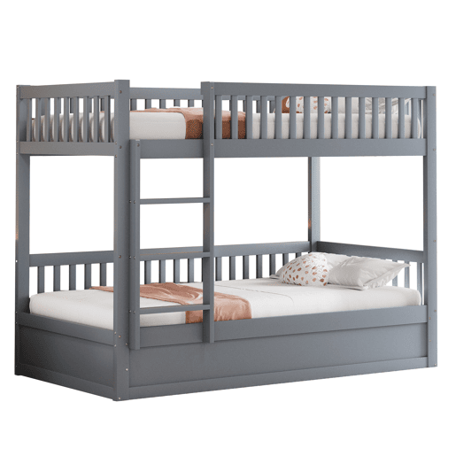 Cama infantil 90 * 200 cm - Sistema hidráulico de arrumação, robusta e duradoura, para crianças - Cinza