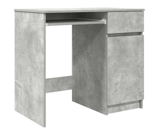 Escritorio - mesa de ordenador gris hormigón 86x49x76 cm madera de ingeniería