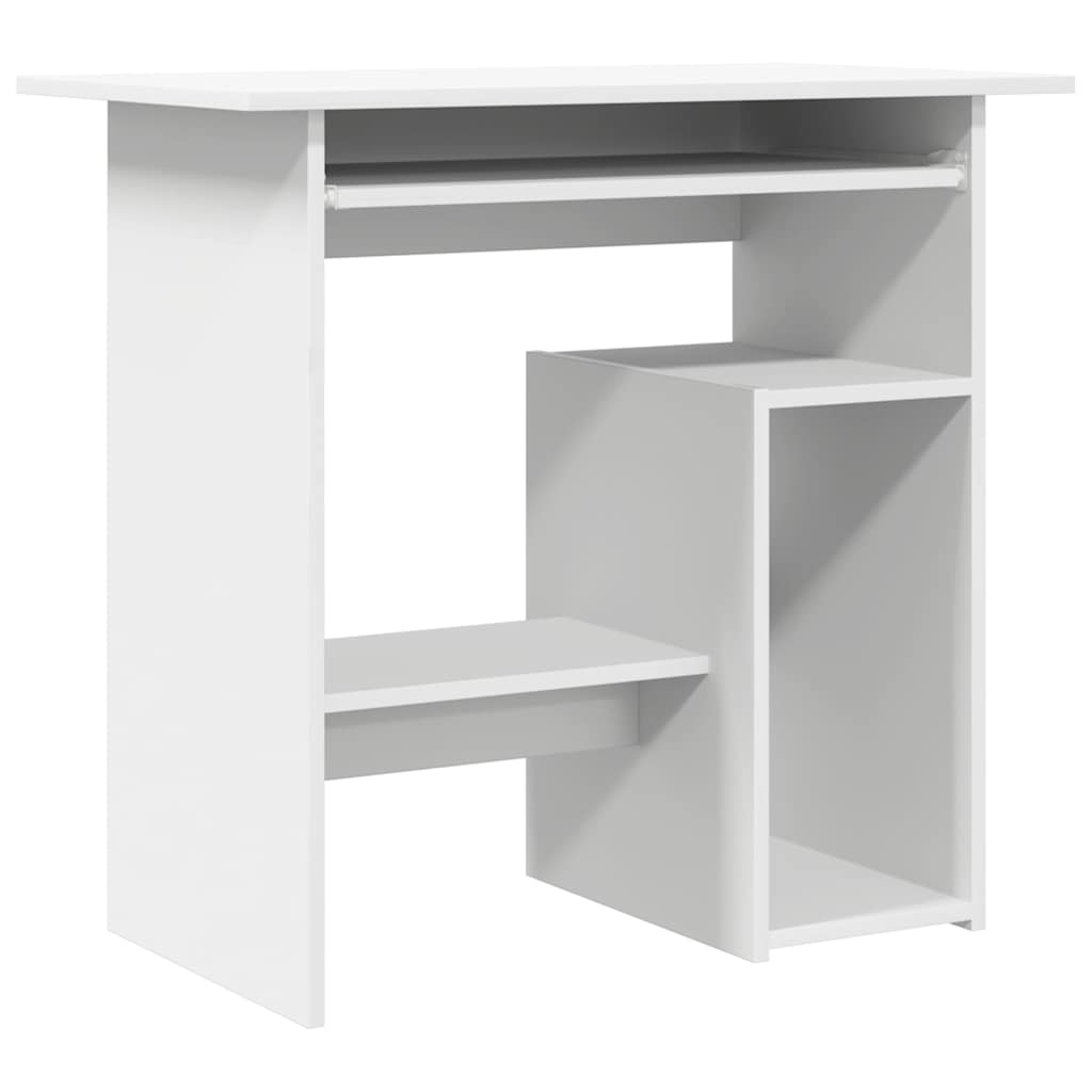 Escritorio - mesa de ordenador de madera contrachapada blanco 80x45x74 cm
