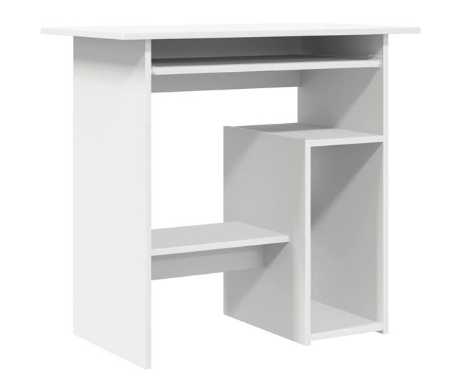 Escritorio - mesa de ordenador de madera contrachapada blanco 80x45x74 cm