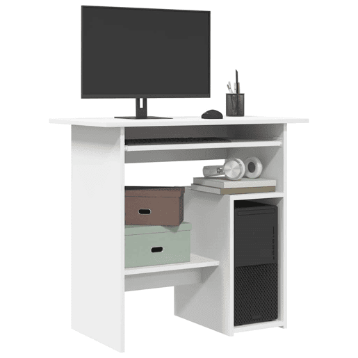 Secretária Escrivaninha de computador - 80x45x74 cm derivados de madeira branco