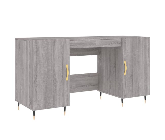 Escritorio - mesa de ordenador madera de ingeniería gris sonoma 140x50x75 cm