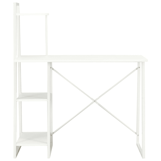 Secretária - Escrivaninha de computador com unidade de prateleiras 102x50x117 cm branco