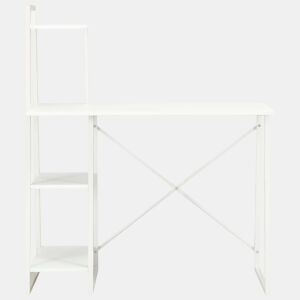 Secretária - Escrivaninha de computador com unidade de prateleiras 102x50x117 cm branco
