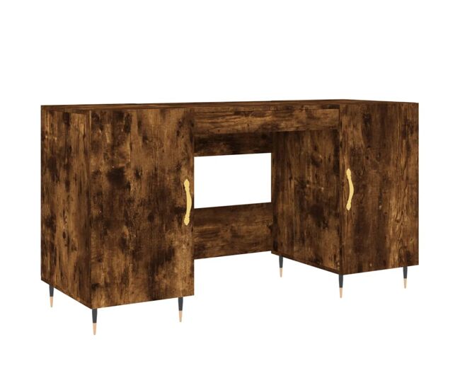 Escritorio - mesa de ordenador madera de ingeniería roble ahumado 140x50x75 cm