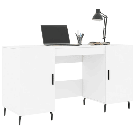 Secretária Escrivaninha de computador - 140x50x75 cm derivados de madeira branco