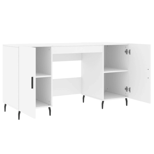 Secretária Escrivaninha de computador - 140x50x75 cm derivados de madeira branco