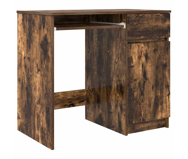 Escritorio - mesa de ordenador roble ahumado 86x49x76 cm madera de ingeniería