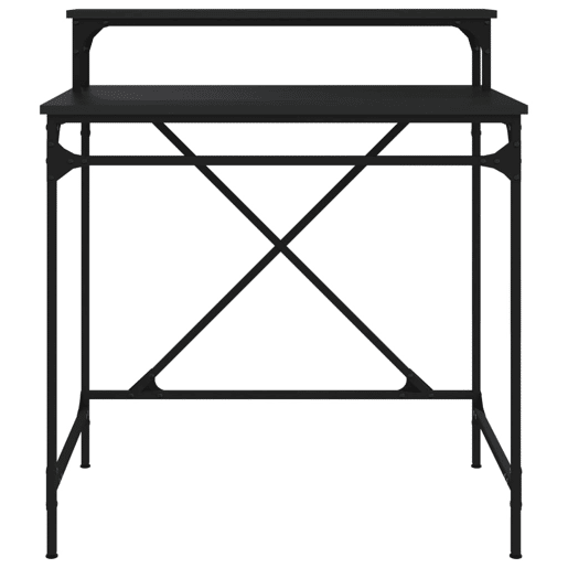 Secretária Escrivaninha de computador - 80x50x90 cm derivados de madeira e ferro preto