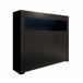 Aparador Salón comedor 3 puertas LED Aker Muebles Bonitos 155 Aparador Salón comedor 3 puertas LED Aker Muebles Bonitos 155 Negro