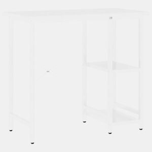 Secretária - Escrivaninha de computador 80x40x72 cm MDF e metal branco