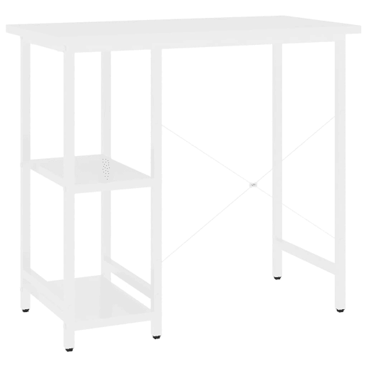 Secretária - Escrivaninha de computador 80x40x72 cm MDF e metal branco
