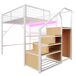 Cama alta para niños 145x255 Cama alta para niños 145x255 Blanco