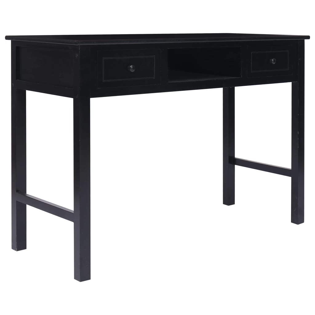 Escritorio - mesa de ordenador de madera negro 110x45x76 cm