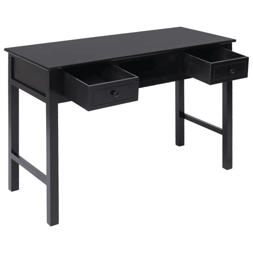 Secretária Escrivaninha de computador - 110x45x76 cm madeira preto