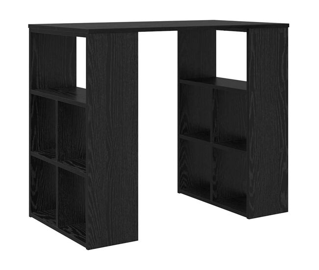 Escritorio - mesa de ordenador roble negro 90 x 50 x 75 cm madera contrachapada