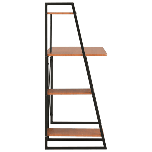 Secretária - Escrivaninha de computador c unidade prateleiras 102x50x117cm preto e castanho