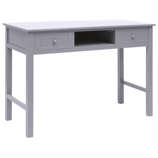 Secretária Escrivaninha de computador - 110x45x76 cm madeira cinzento