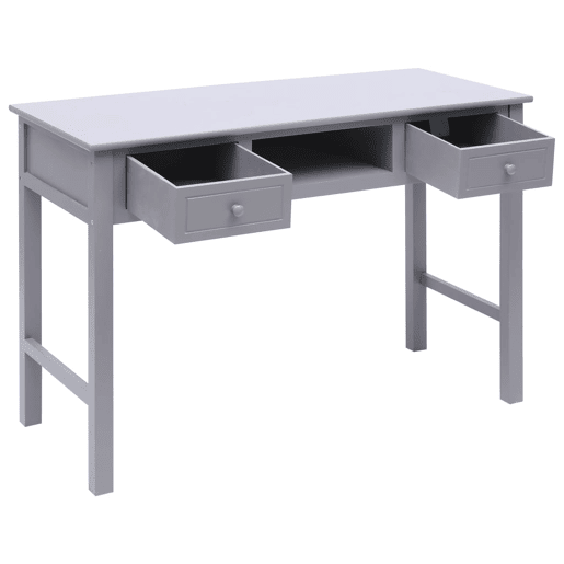 Secretária Escrivaninha de computador - 110x45x76 cm madeira cinzento