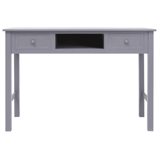 Secretária Escrivaninha de computador - 110x45x76 cm madeira cinzento