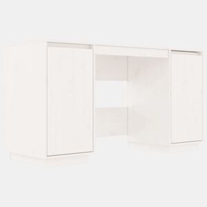 Secretária Escrivaninha de computador - 140x50x75 cm madeira de pinho maciça branco