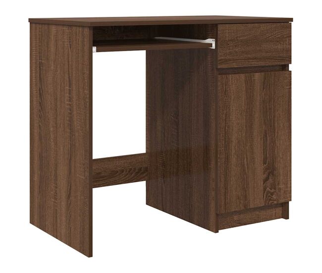 Escritorio - mesa de ordenador roble marrón 86x49x76 cm madera de ingeniería