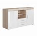 Aparador Salón comedor 2 puertas 2 cajones Roque 140 Aparador Salón comedor 2 puertas 2 cajones Roque 140 Blanco/ Madera