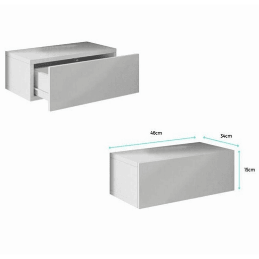 Pack 2 Mesas de cabeceira Quarto de dormir Preto 46x34x15 1 gaveta Europa Muebles Bonitos