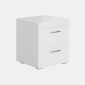 Mesa de cabeceira Quarto de dormir Branco 45x40x50 2 gavetas Ciro Muebles Bonitos