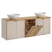 Conjunto mueble lavabo doble espejos LED columna y 3 armarios Manoa Conjunto mueble lavabo doble espejos LED columna y 3 armarios Manoa Beige