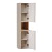 Conjunto mueble lavabo doble espejos LED columna 3 armarios Manoa Conjunto mueble lavabo doble espejos LED columna 3 armarios Manoa Beige