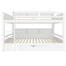 Cama beliche 90x200cm - com gavetas e compartimentos de arrumação - Branco