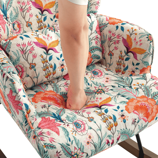 Mexante de luxo em terço premium com estrutura metálica e patas de madeira maciça: conforto ergonômico para o dia-a-dia.