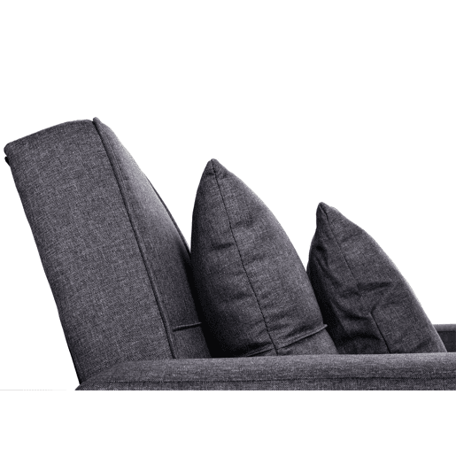 Poltrona-cama chaise longue sofá-cama cama extra relaxamento superfície para dormir 103x197 cm em tecido cinza escuro 04_0006249