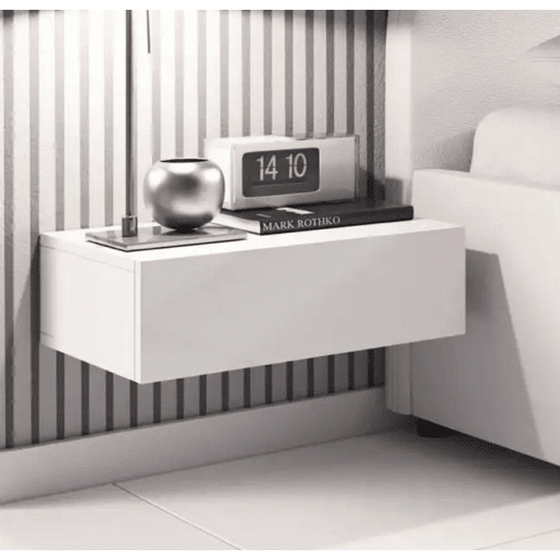Mesa de cabeceira Quarto de dormir Branco 46x34x15 1 gaveta Europa Muebles Bonitos