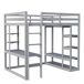 Cama alta para niños 148x205 Cama alta para niños 148x205 Gris