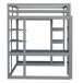 Cama alta para niños 148x205 Cama alta para niños 148x205 Gris