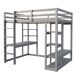 Cama alta para niños 148x205 Cama alta para niños 148x205 Gris