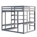 Cama alta para niños 148x205 Cama alta para niños 148x205 Gris