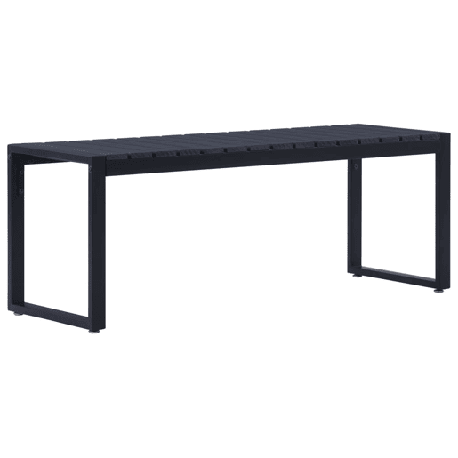 Banco de jardim mobiliário de pátio externo terraço 120,5 cm painel preto 02_0011211