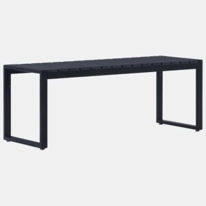 Banco de jardim mobiliário de pátio externo terraço 120,5 cm painel preto 02_0011211