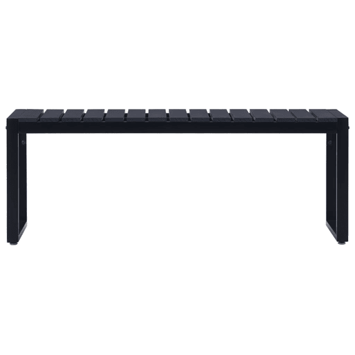 Banco de jardim mobiliário de pátio externo terraço 120,5 cm painel preto 02_0011211