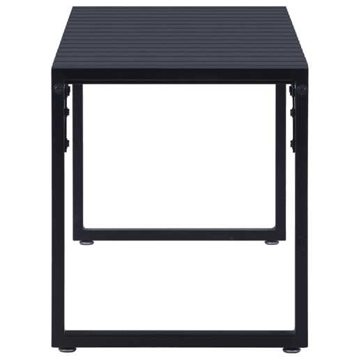 Banco de jardim mobiliário de pátio externo terraço 120,5 cm painel preto 02_0011211
